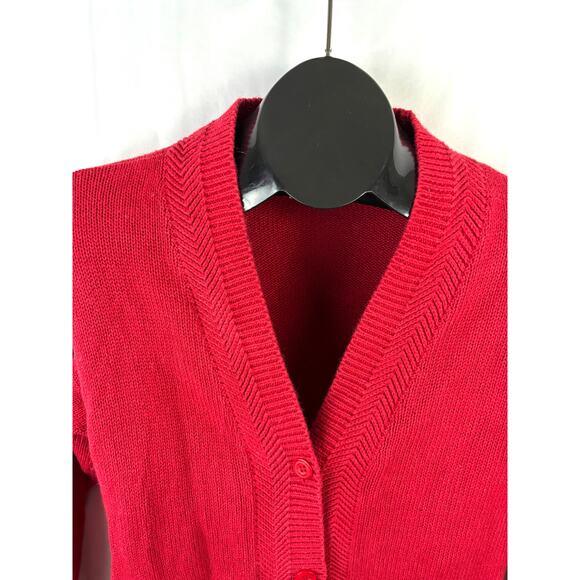 Vintage 1990s Westbound Red Long Sweater Cardigan Women’s Small - Picture 6 of 10